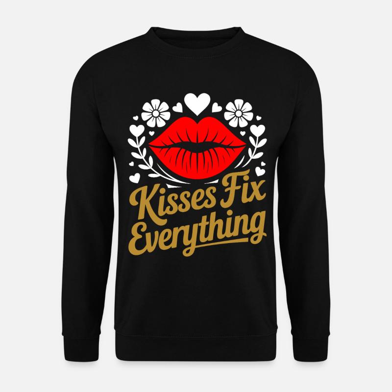 Küsse heilen alles - Unisex Pullover - Schwarz