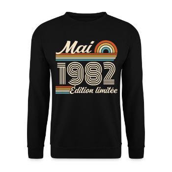Mai 1982 - Sweat-shirt Unisexe - noir - Devant - Alina (178cm) & Michal (187cm)