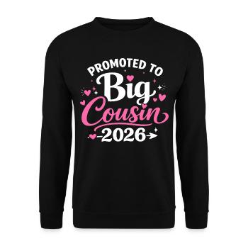 Cousine Adorable Design Cœurs et Étoiles - Sweat-shirt Unisexe - noir - Devant - Alina (178cm) & Michal (187cm)