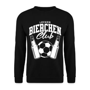 Lecker Bierchen Club Fußball  - Unisex Pullover - Schwarz - Vorne - Alina (178cm) & Michal (187cm)