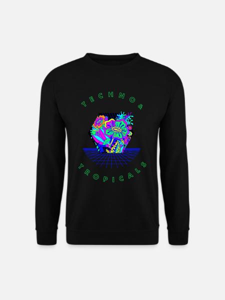 Le techno tropical fleurit - Sweat-shirt Unisexe - noir