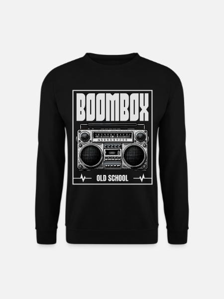 Boombox Old School – Retro Radio - Unisex Sweatshirt - black