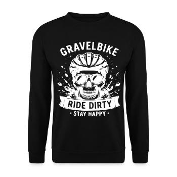 Randonnée Skull Dirty à vélo de gravier - Sweat-shirt Unisexe - noir - Devant - Alina (178cm) & Michal (187cm)
