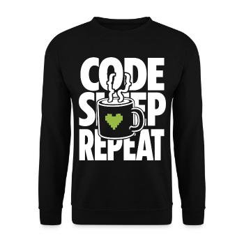 Pixelherz für Gamer und IT Nerds - Unisex Pullover - Schwarz - Vorne - Alina (178cm) & Michal (187cm)