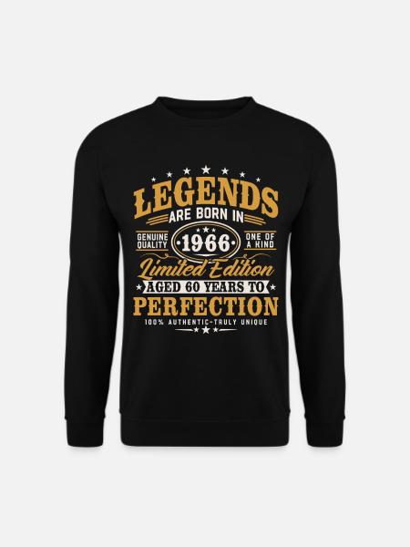 60. Geburtstag Jahrgang 1966 Vintage Geschenk - Unisex Pullover - Schwarz