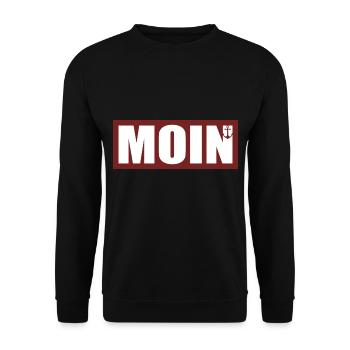 MOIN - Norddeutsch - Unisex Pullover - Schwarz - Vorne - Alina (178cm) & Michal (187cm)