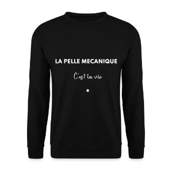 La pelle mécanique c’est la vie - Sweat-shirt Unisexe - noir - Devant - Alina (178cm) & Michal (187cm)