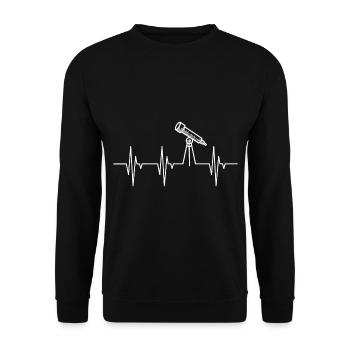 Stars Discover Astrophysics - Unisex Sweatshirt - black - Front - Alina (178cm) & Michal (187cm)