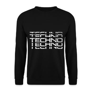 Techno - Unisex Pullover - Schwarz - Vorne - Alina (178cm) & Michal (187cm)