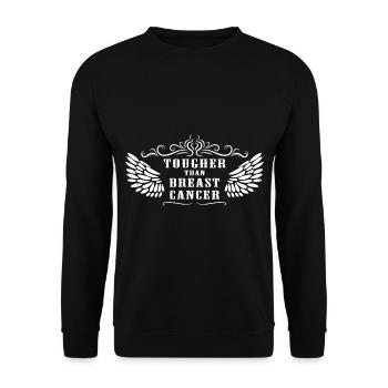breast cancer - Unisex Sweatshirt - black - Front - Alina (178cm) & Michal (187cm)