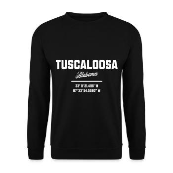 Koordinaten Von Tuscaloosa Alabama - Unisex Pullover - Schwarz - Vorne - Alina (178cm) & Michal (187cm)