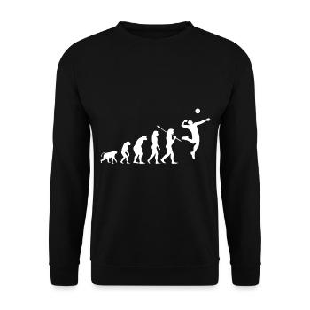 Volleyball Evolution - Unisex Pullover - Schwarz - Vorne - Alina (178cm) & Michal (187cm)