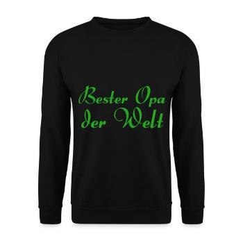 Bester Opa der Welt - Unisex Pullover - Schwarz - Vorne - Alina (178cm) & Michal (187cm)