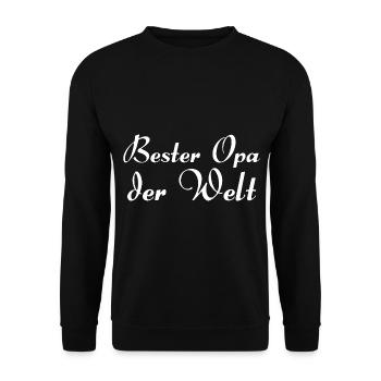 Bester Opa der Welt - Unisex Pullover - Schwarz - Vorne - Alina (178cm) & Michal (187cm)