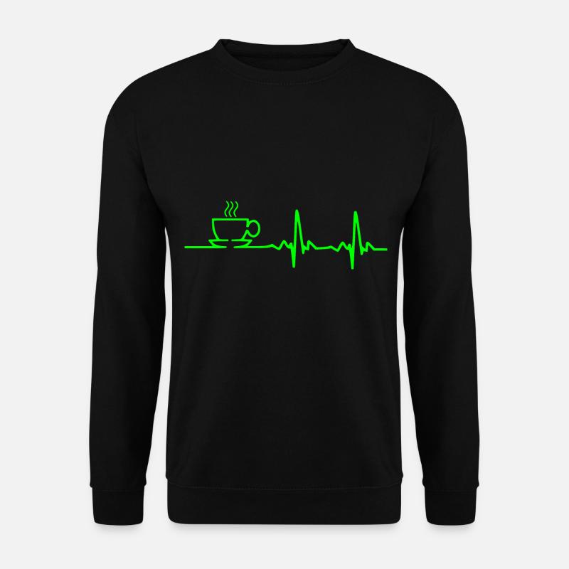 Kaffee Liebhaber - Heartbeat - Unisex Pullover - Schwarz