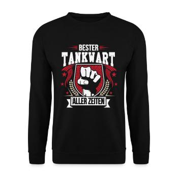 Bester Tankwart aller Zeiten - Unisex Pullover - Schwarz - Vorne - Alina (178cm) & Michal (187cm)