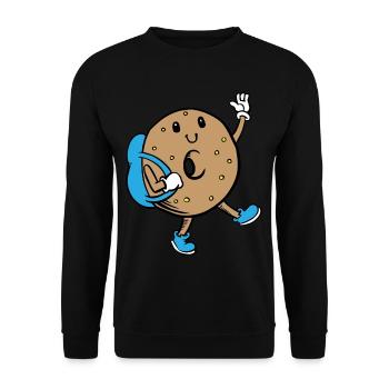Wanderlust Tee Shirt Hiking nature gift idea - Unisex Sweatshirt - black - Front - Alina (178cm) & Michal (187cm)