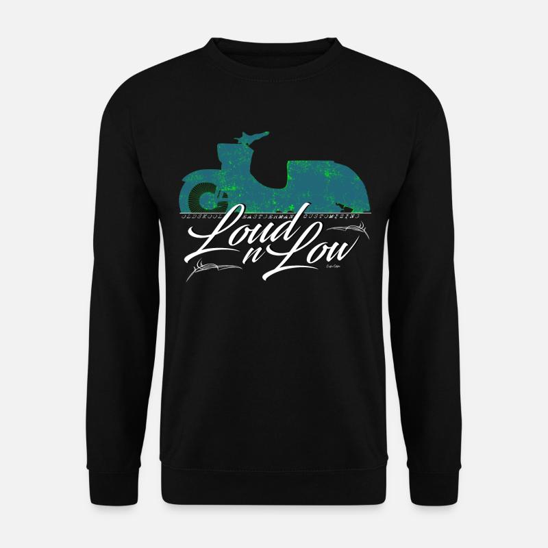 LOUD N LOW - Simson Schwalbe KR51 DDR DesignArt - - Unisex Pullover - Schwarz