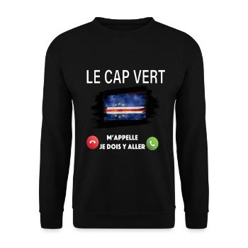 CAP vert - Sweat-shirt Unisexe - noir - Devant - Alina (178cm) & Michal (187cm)