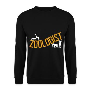 Zoowärter Zoologie - Unisex Sweatshirt - black - Front - Alina (178cm) & Michal (187cm)