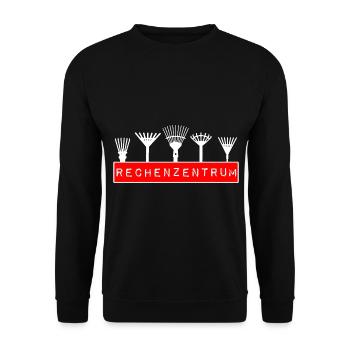 Rechenzentrum lustig Gartenarbeit lustig IT - Unisex Pullover - Schwarz - Vorne - Alina (178cm) & Michal (187cm)