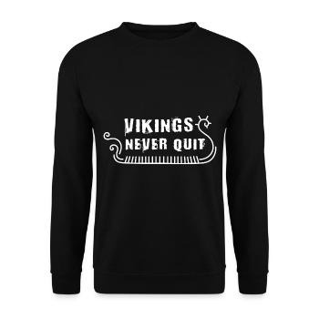 Navire viking - Sweat-shirt Unisexe - noir - Devant - Alina (178cm) & Michal (187cm)