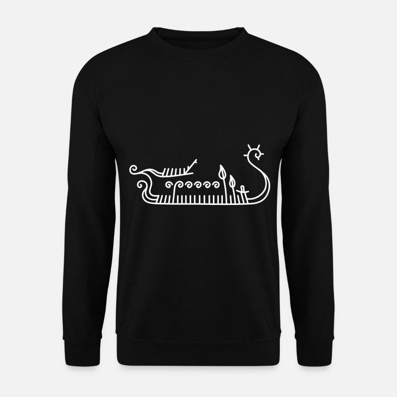 Vikinger Schiff - Unisex Pullover - Schwarz