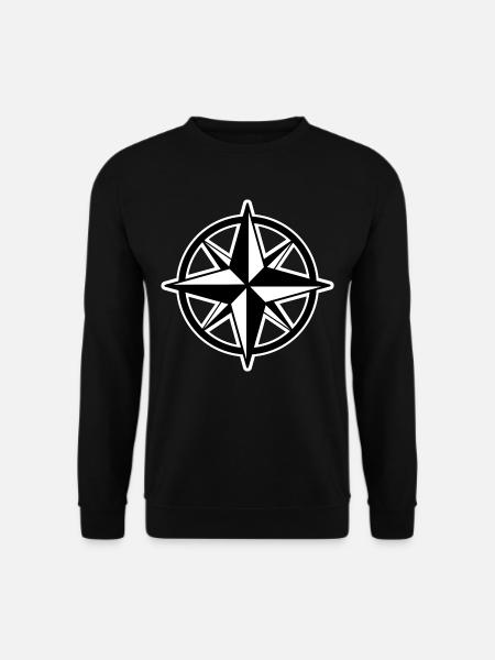 Kompass Stern - Unisex Pullover - Schwarz