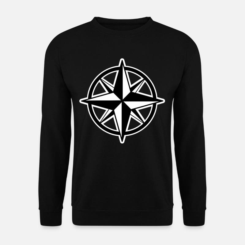 Kompass Stern - Unisex Pullover - Schwarz