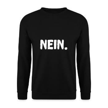 Nein - Unisex Pullover - Schwarz - Vorne - Alina (178cm) & Michal (187cm)