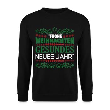 Weihnachten Weihnachten Weihnachten Weihnachten - Unisex Pullover - Schwarz - Vorne - Alina (178cm) & Michal (187cm)