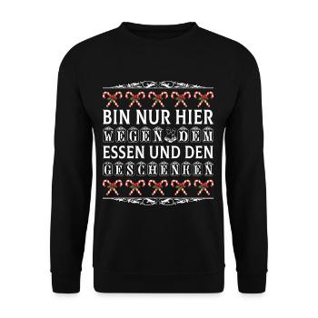 Fröhliche Weihnachten Weihnachten - Unisex Pullover - Schwarz - Vorne - Alina (178cm) & Michal (187cm)