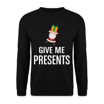 Merry Christmas Christmas Christmas Present - Unisex Sweatshirt - black - Front - Alina (178cm) & Michal (187cm)