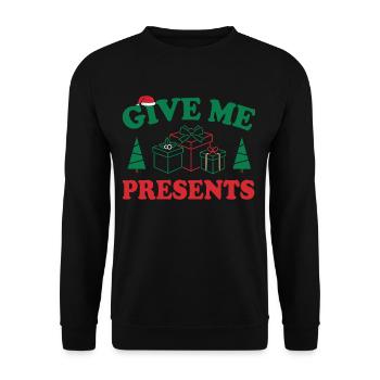Christmas - Unisex Pullover - Schwarz - Vorne - Alina (178cm) & Michal (187cm)