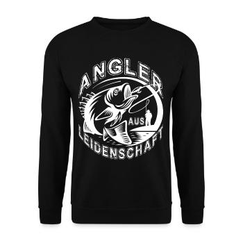 Angeln Anglerspruch lustiger Angler Spruch Fischer - Unisex Pullover - Schwarz - Vorne - Alina (178cm) & Michal (187cm)