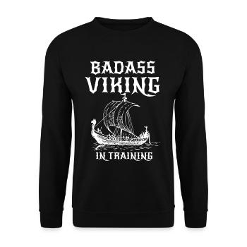 Badass Viking à l'entraînement - Sweat-shirt Unisexe - noir - Devant - Alina (178cm) & Michal (187cm)