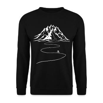 biking, racing bike, road bike, bike, mountain tour - Unisex Sweatshirt - black - Front - Alina (178cm) & Michal (187cm)