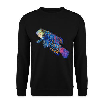 mandarin fish - Unisex Sweatshirt - black - Front - Alina (178cm) & Michal (187cm)