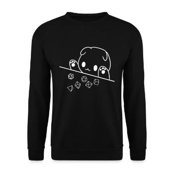 Adventure RPG Dice Fantasy Gift - Unisex Sweatshirt - black - Front - Alina (178cm) & Michal (187cm)