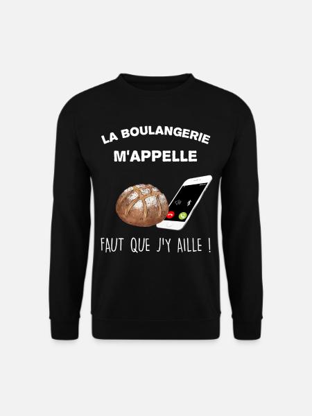 Boulanger humour pain - Sweat-shirt Unisexe - noir
