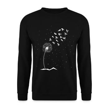 Pusteblume Radfahrer - (F.m) - Unisex Pullover - Schwarz - Vorne - Alina (178cm) & Michal (187cm)