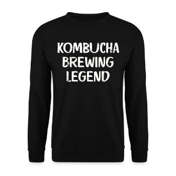 Kombucha Brewing Legend - Unisex Pullover - Schwarz - Vorne - Alina (178cm) & Michal (187cm)
