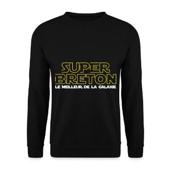 Super Breton - Sweat-shirt Unisexe - noir - Devant - Alina (178cm) & Michal (187cm)