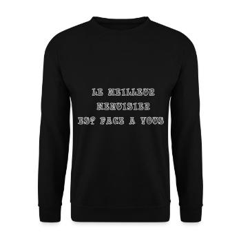 Le meilleur menuisier est face à vous - Sweat-shirt Unisexe - noir - Devant - Alina (178cm) & Michal (187cm)