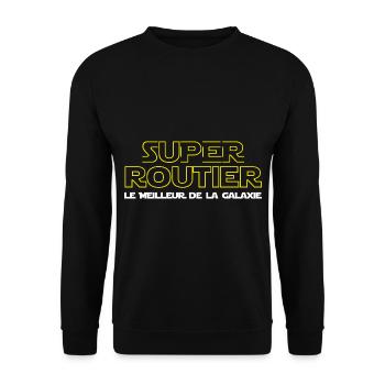 Super Routier - Sweat-shirt Unisexe - noir - Devant - Alina (178cm) & Michal (187cm)
