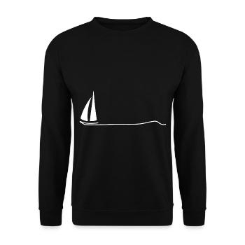Segler Welle - Unisex Pullover - Schwarz - Vorne - Alina (178cm) & Michal (187cm)