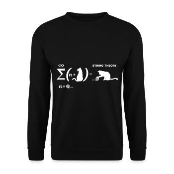 Schrödinger's String Theory - Unisex Sweatshirt - black - Front - Alina (178cm) & Michal (187cm)
