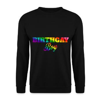 Geburtgay Junge Lgbt Gay Pride Alles Gute Zum - Unisex Pullover - Schwarz - Vorne - Alina (178cm) & Michal (187cm)