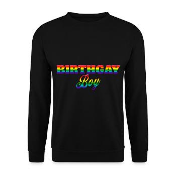 Geburtgay Junge Lgbt Gay Pride Alles Gute Zum - Unisex Pullover - Schwarz - Vorne - Alina (178cm) & Michal (187cm)