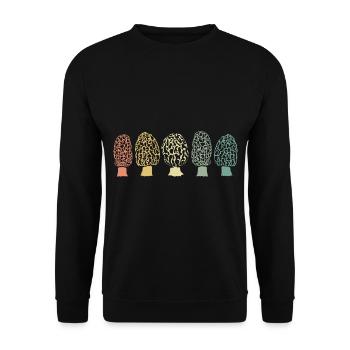 Morilles - Sweat-shirt Unisexe - noir - Devant - Alina (178cm) & Michal (187cm)